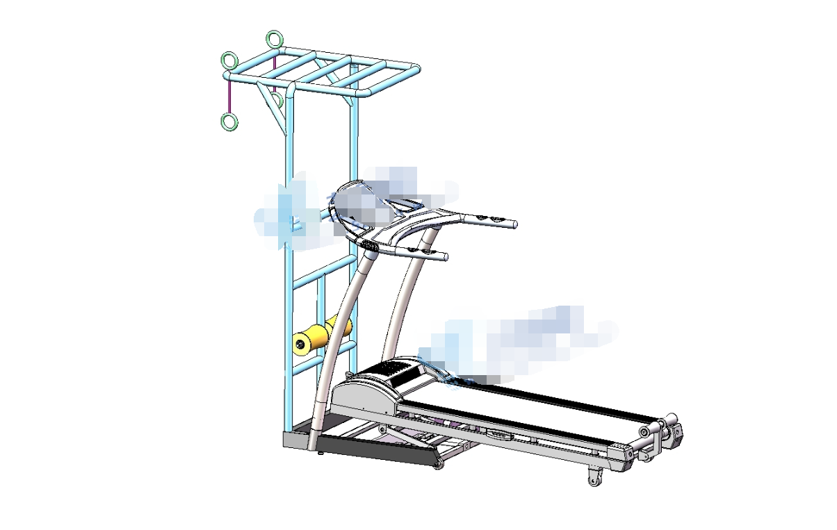 M6706-可折叠跑步机机械设计[含SW三维图]