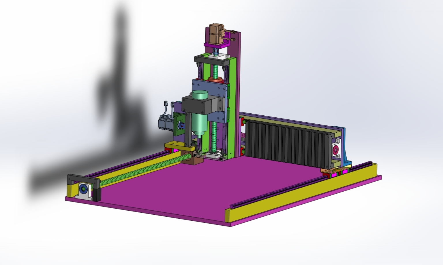 M6710-激光雕刻机结构设计[含SW三维图]