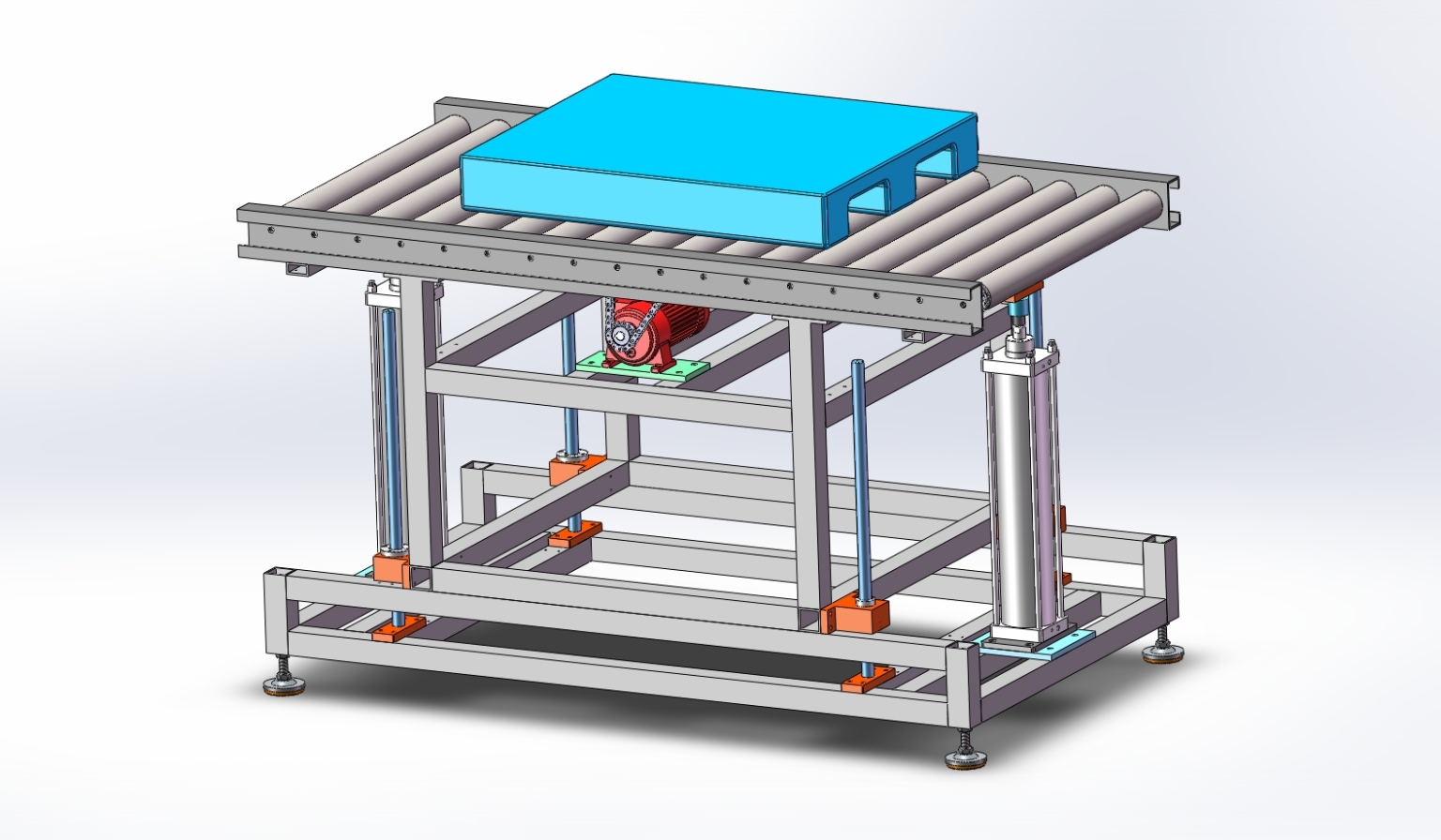 M6711-升降滚筒输送机提升装置设计[含SW三维图]