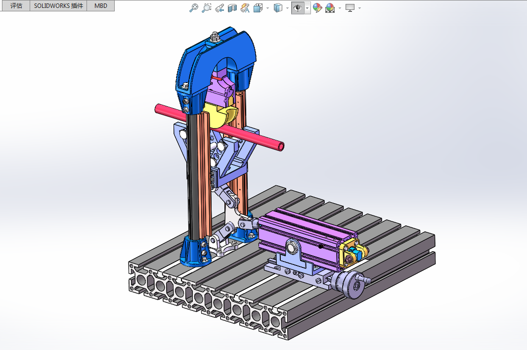 Q879-一种汽车空调低压管道折弯装置的设计[含SW三维图]