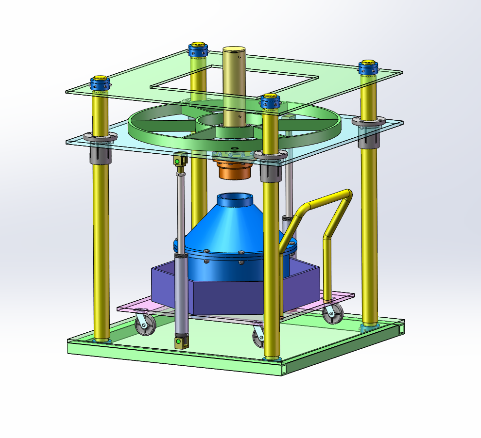 M7515-四立柱加压固化工装脱模装置设计[含SW三维图]