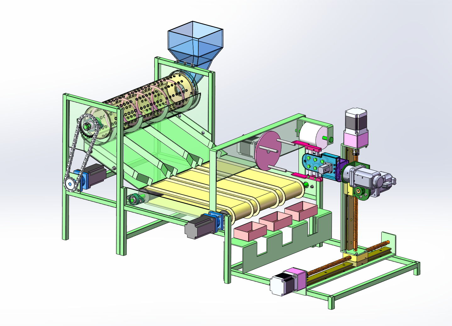 M7548-杨梅分拣包装机设计[含SW三维图]