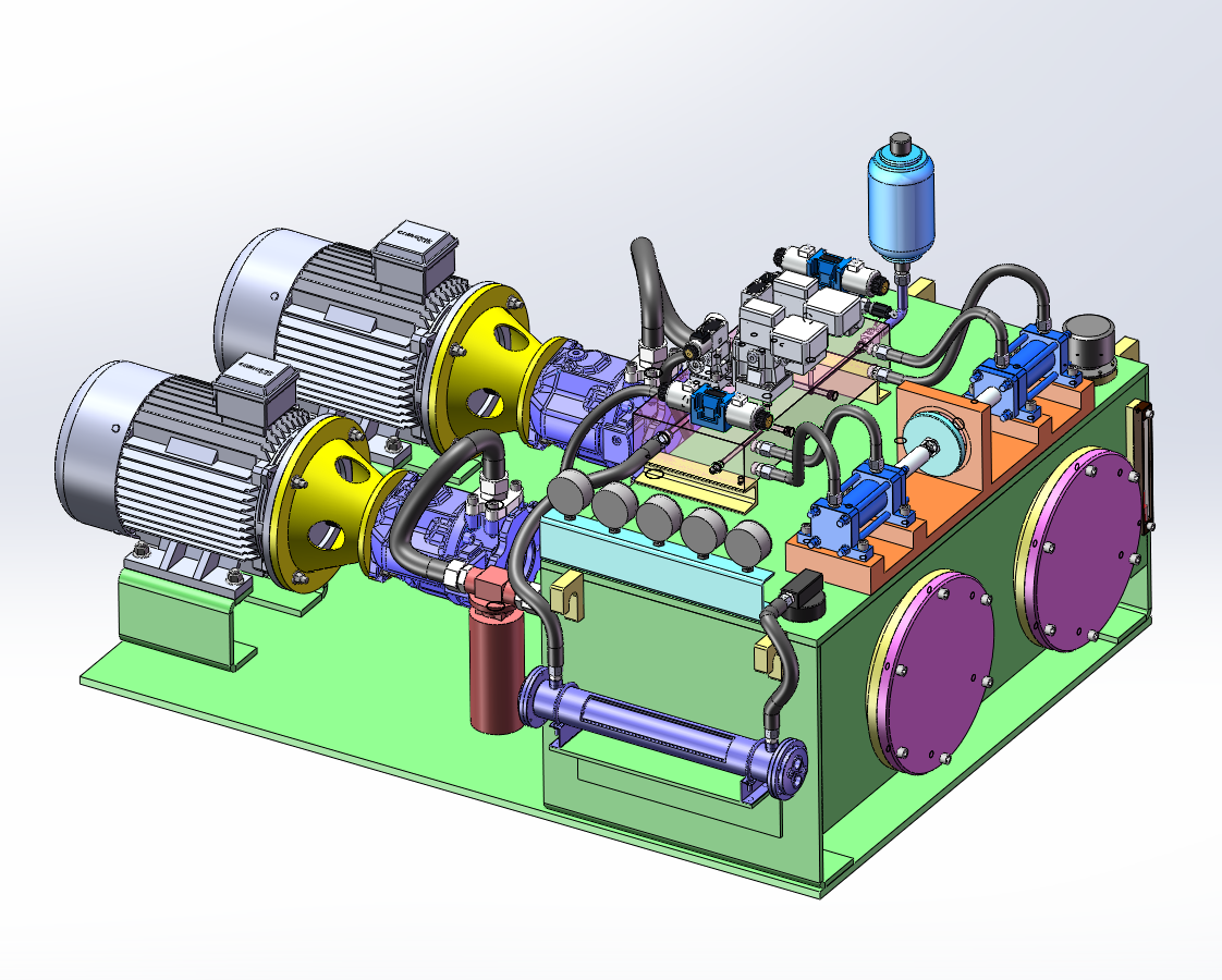 M7550-比例伺服液压缸加载系统设计[含SW三维图]