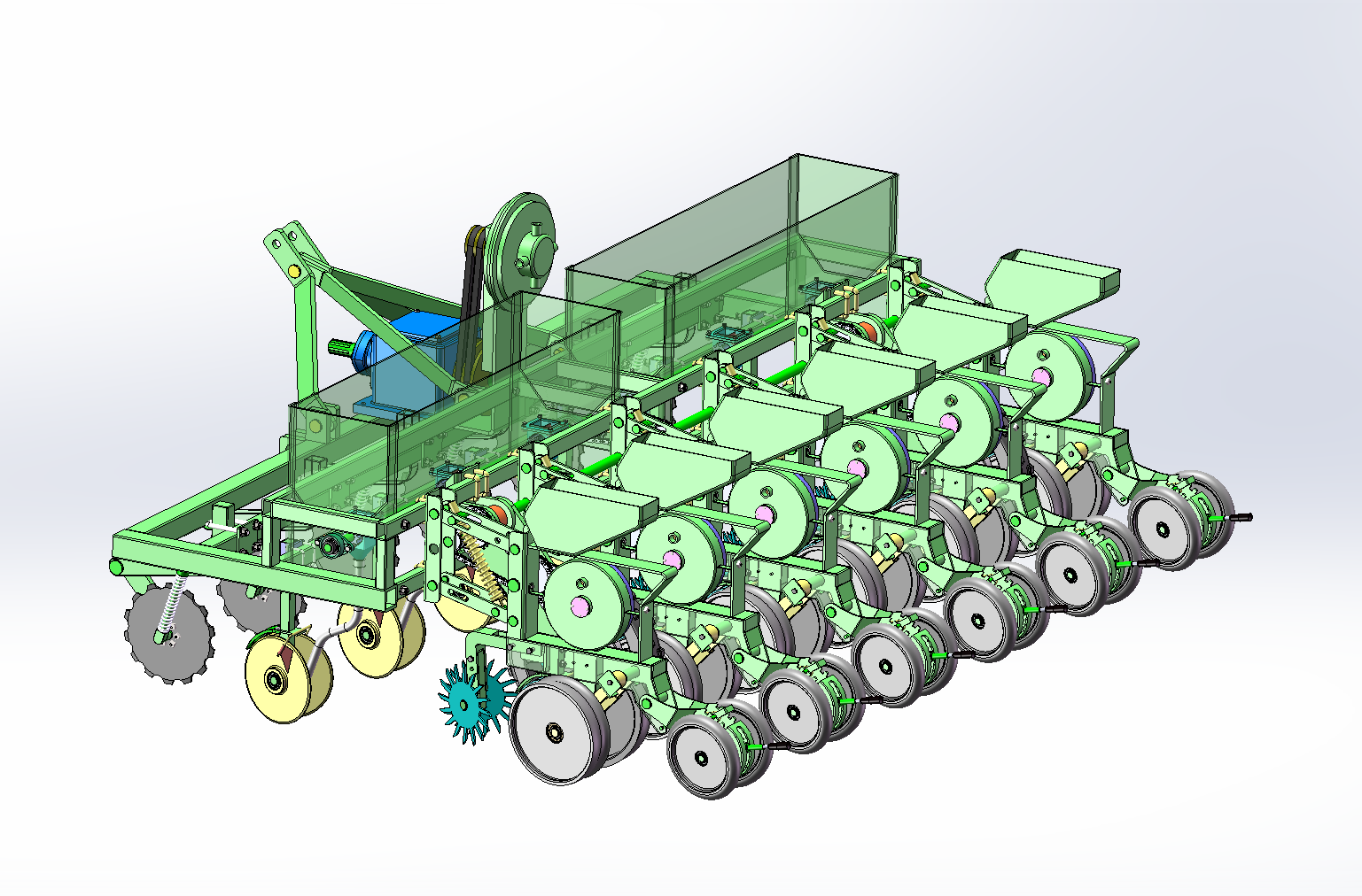 Z1475-免耕精量施肥精密播种机设计（6行）[含SW三维图]