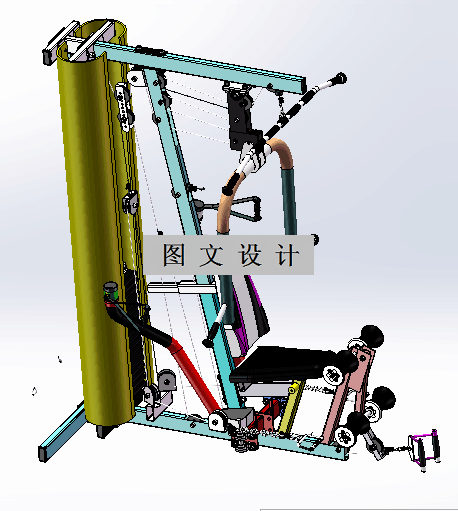M7564-健身器材结构创新设计[含SW三维图]