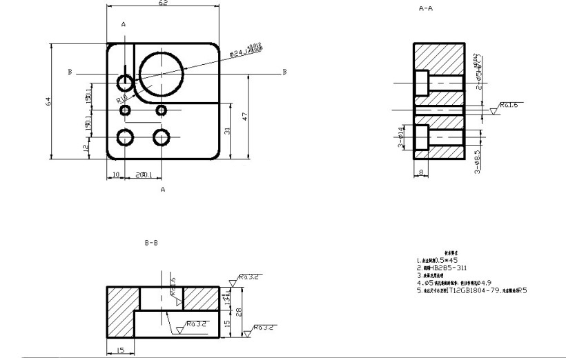 M7574-摇杆支座零件加工工艺及钻5个小孔夹具设计