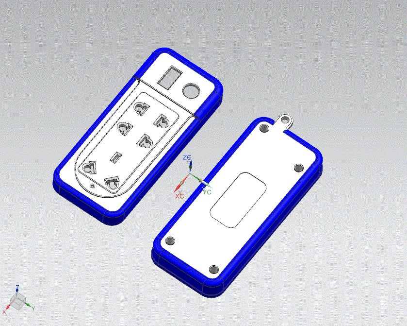 M7578-电源插座双色注塑模具设计及数控加工[含UG三维图]