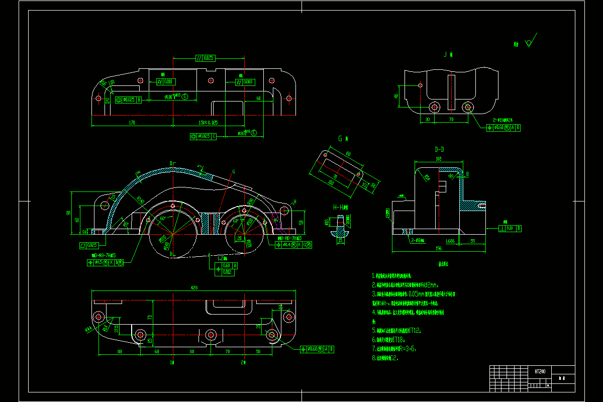 M7627-减速箱机盖加工工艺及钻结合面上孔夹具设计