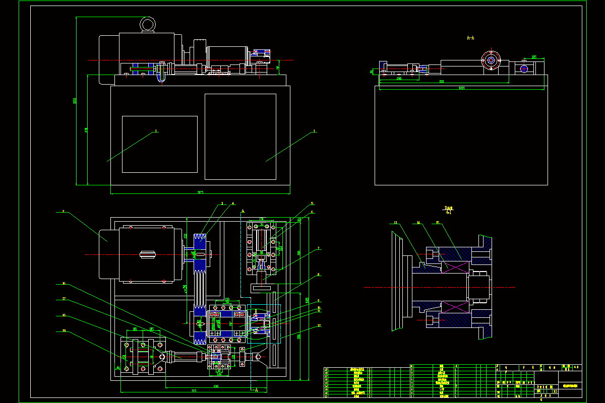 M7661-汽车轮毂轴承总成性能试验台设计