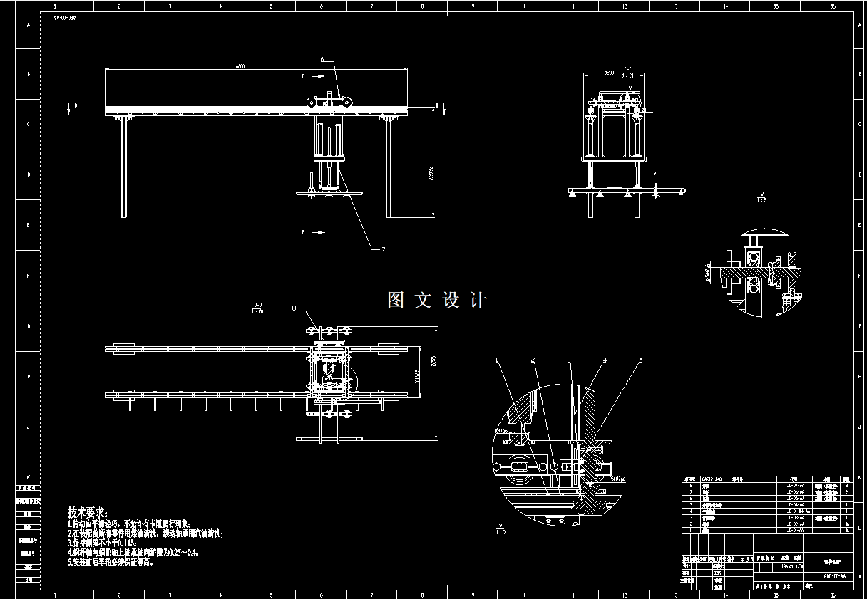 M7825-大型玻璃切割机全自动上片结构设计