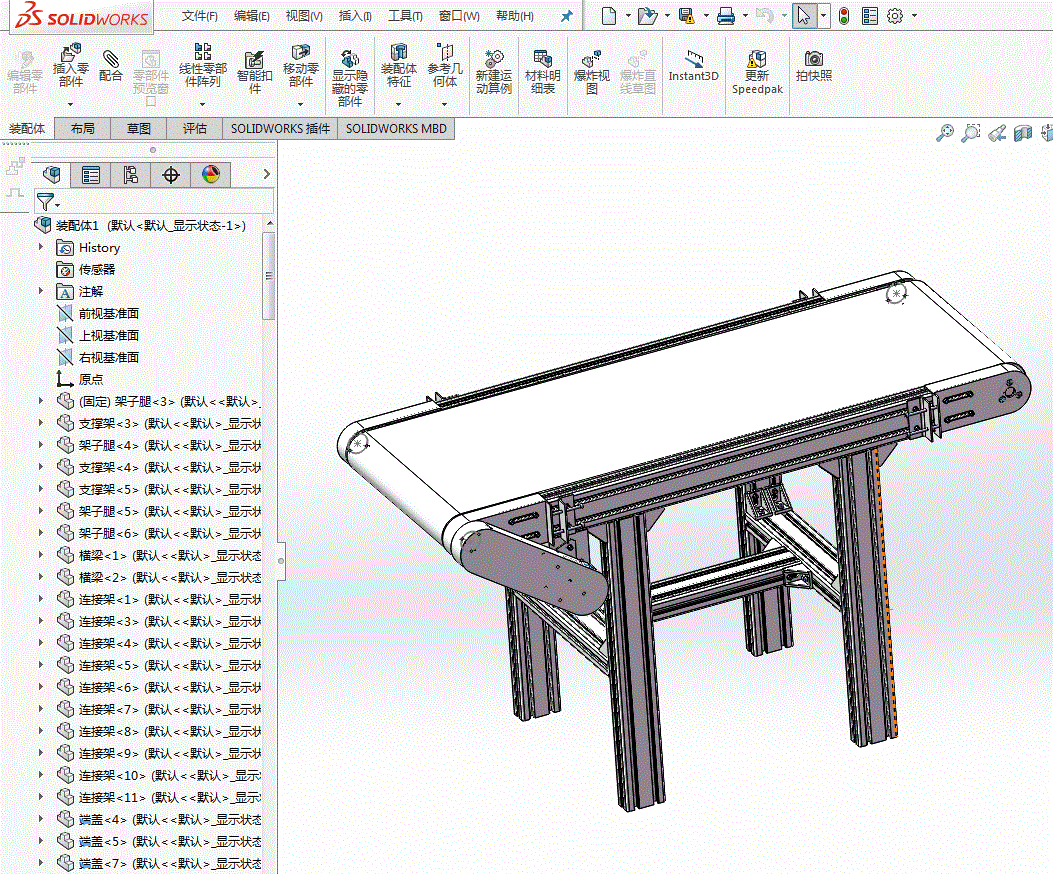 M7888-同步带及输送带设计【含SW三维图】