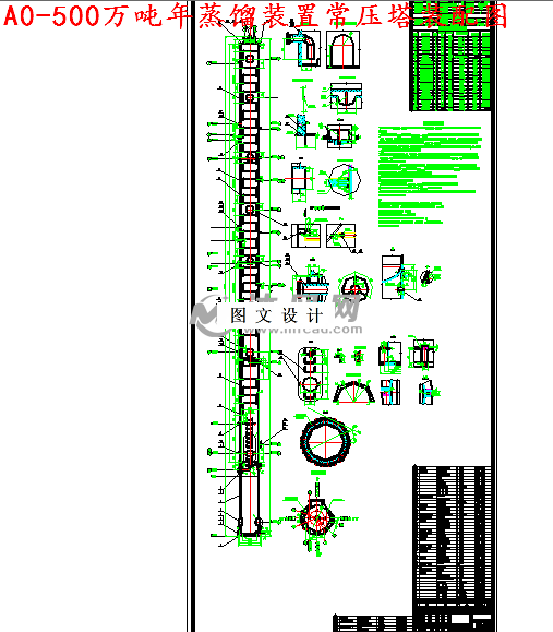 M4925-500万吨年蒸馏装置常压塔设备的机械设计