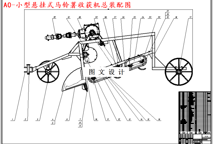 M4952-小型悬挂式马铃薯收获装置设计