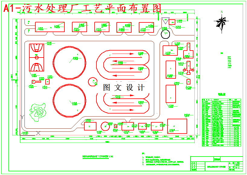 M5271-某县某镇日处理1万m3污水处理厂工程设计