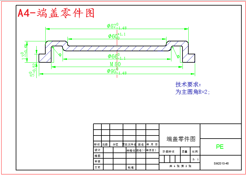 M5875-端盖零件注塑模具设计（一模一腔）-长95