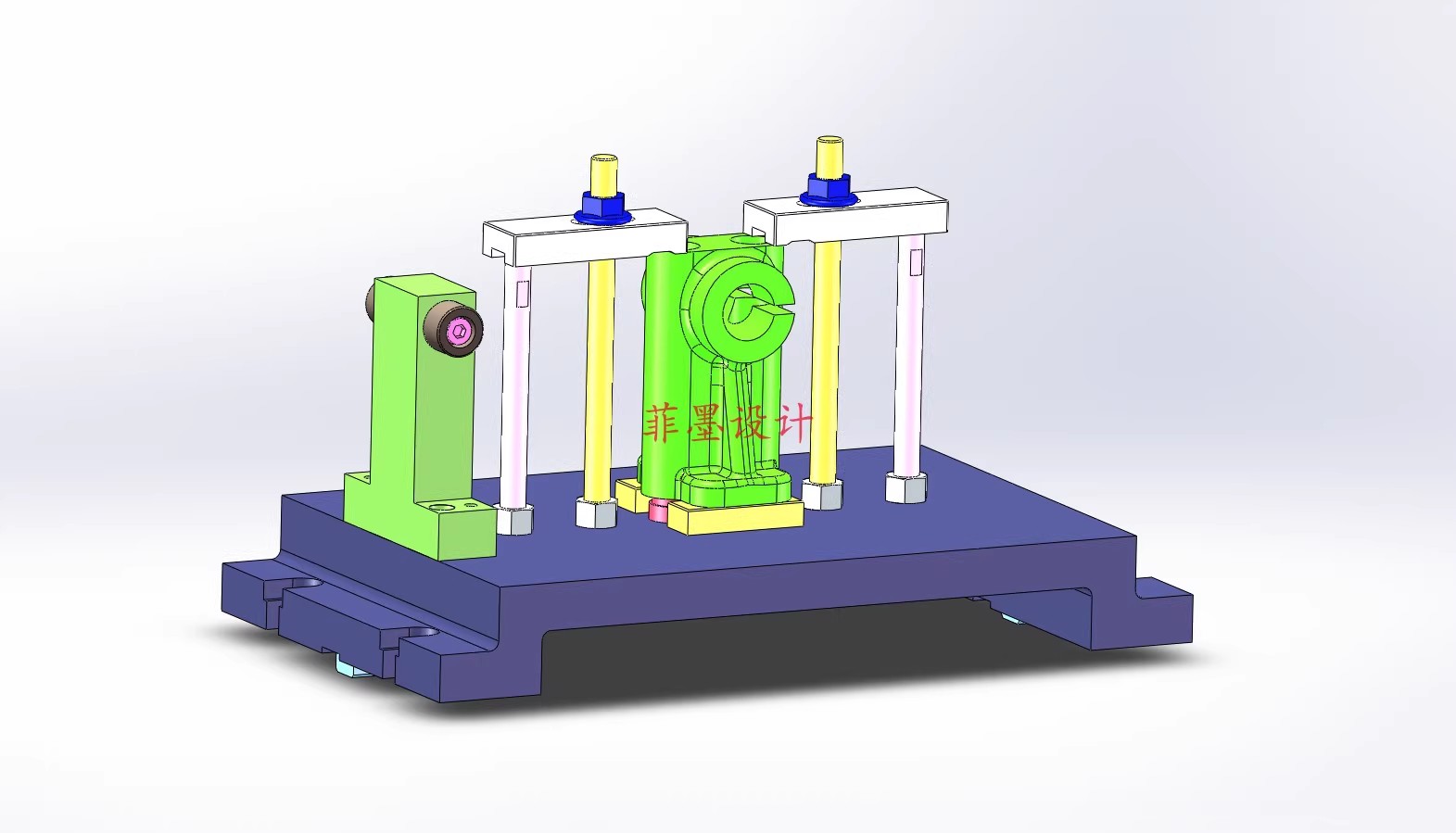 M8807-气门摇杆轴支座工艺及铣32外圆端面夹具设计【含SW三维图】