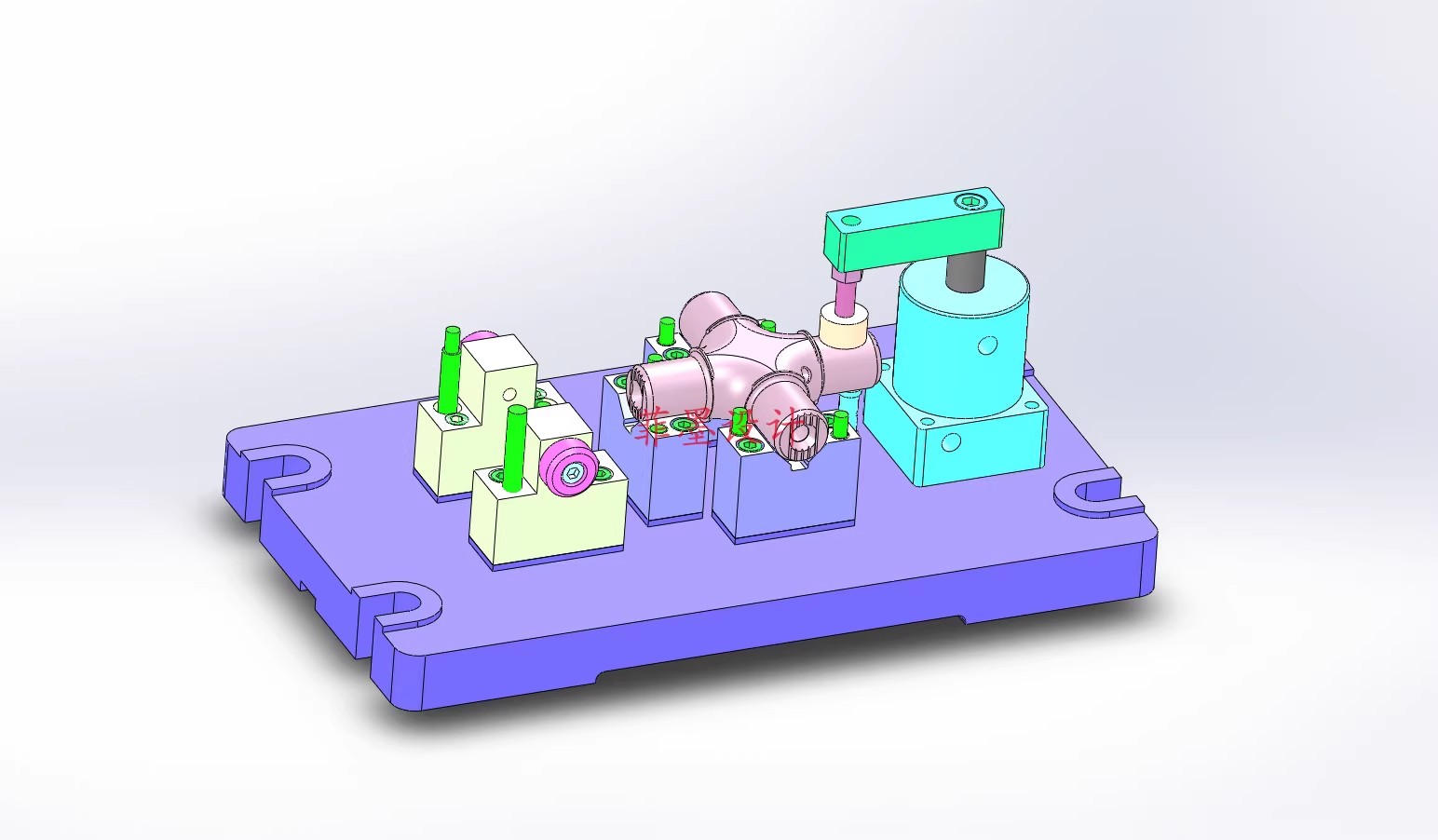 M8823-十字轴加工工艺及铣侧面夹具设计-气动夹具【含SW三维图】