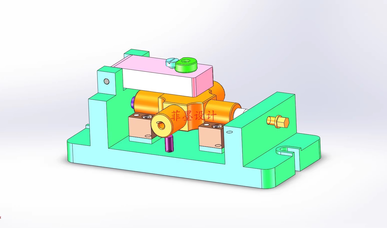 M8825-十字轴加工工艺及钻中心孔夹具设计【含SW三维图】