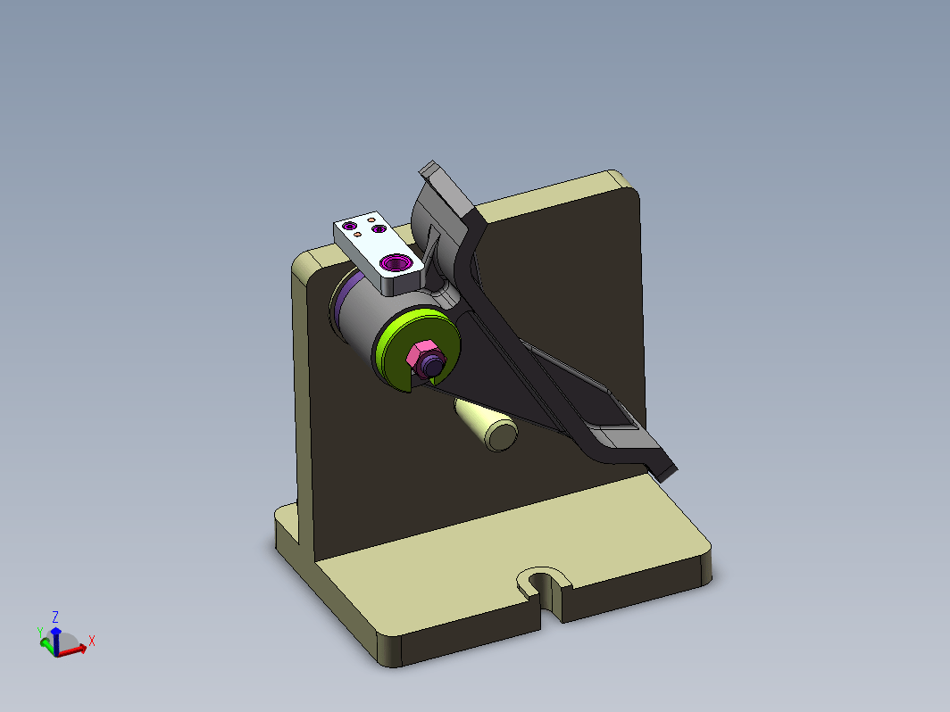 M8862-机油泵传动轴支架工艺及钻11润滑油孔夹具设计【含SW三维图】