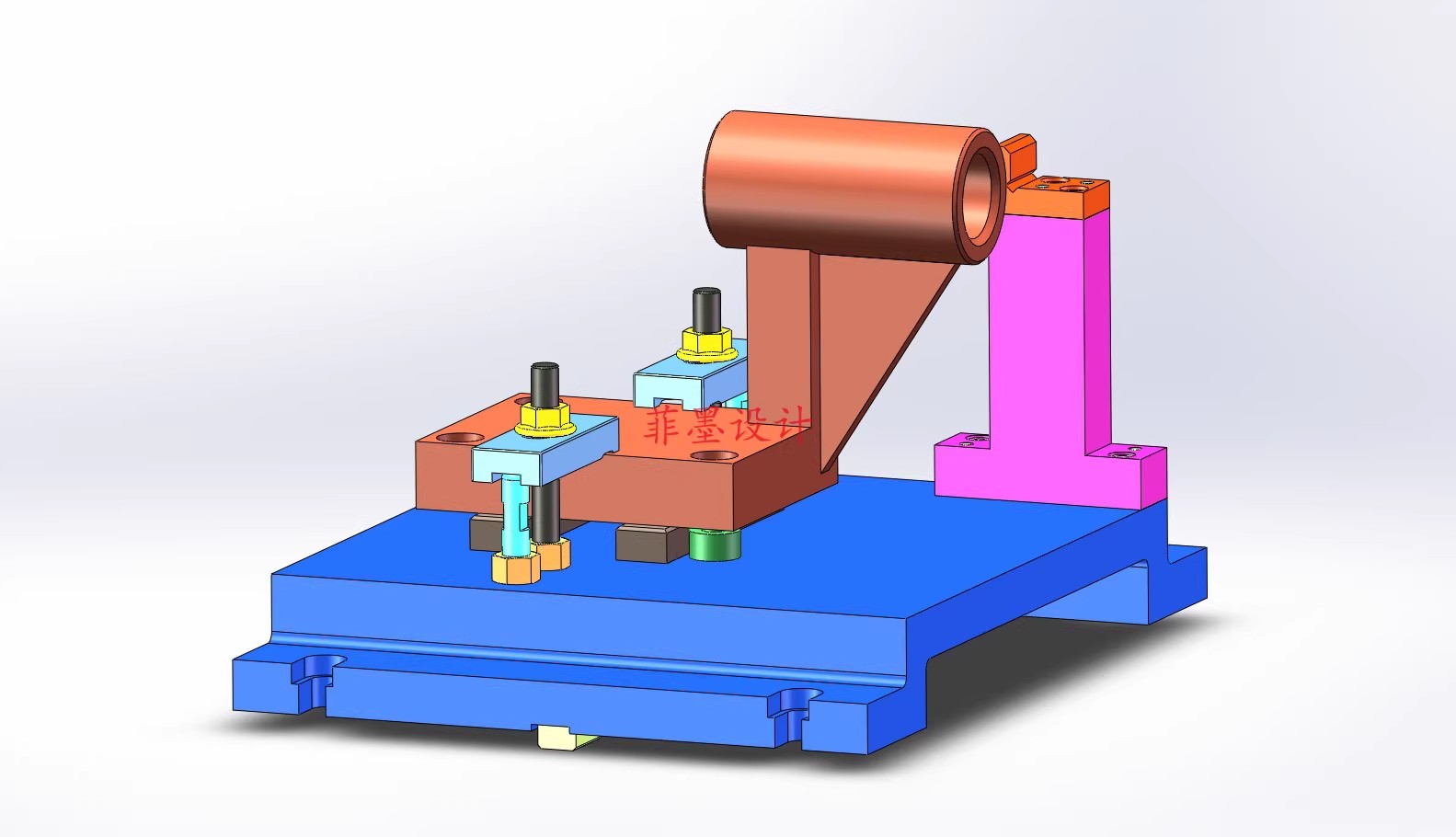 M8901-小支座加工工艺及铣25左端面夹具设计【含SW三维图】