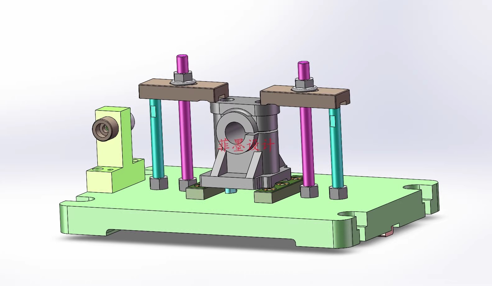 M8926-摇臂轴座加工工艺及铣两侧面夹具设计【含SW三维图】