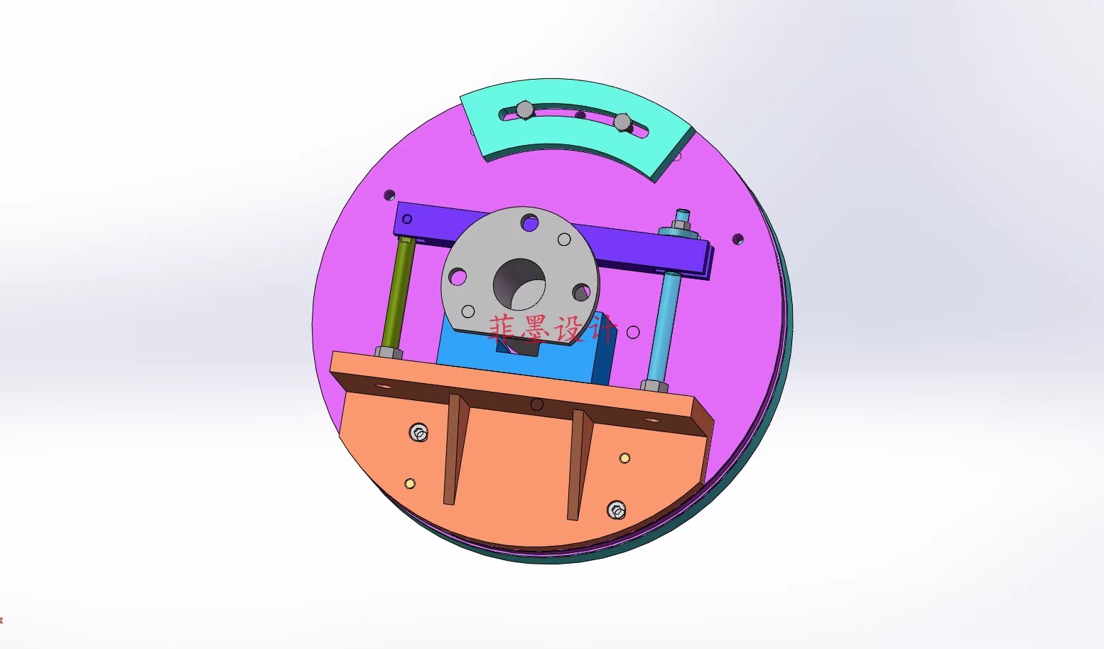 M8955-法兰盘加工工艺及车φ50孔夹具设计【含SW三维图】