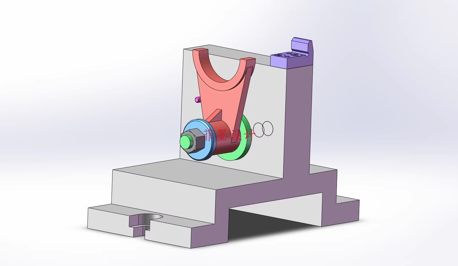 M8985-小拨叉加工工艺及铣叉口端面夹具设计【含SW三维图】