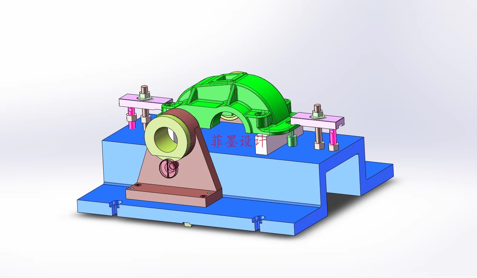 M8987-减速器箱盖加工工艺及镗孔夹具设计【含SW三维图】