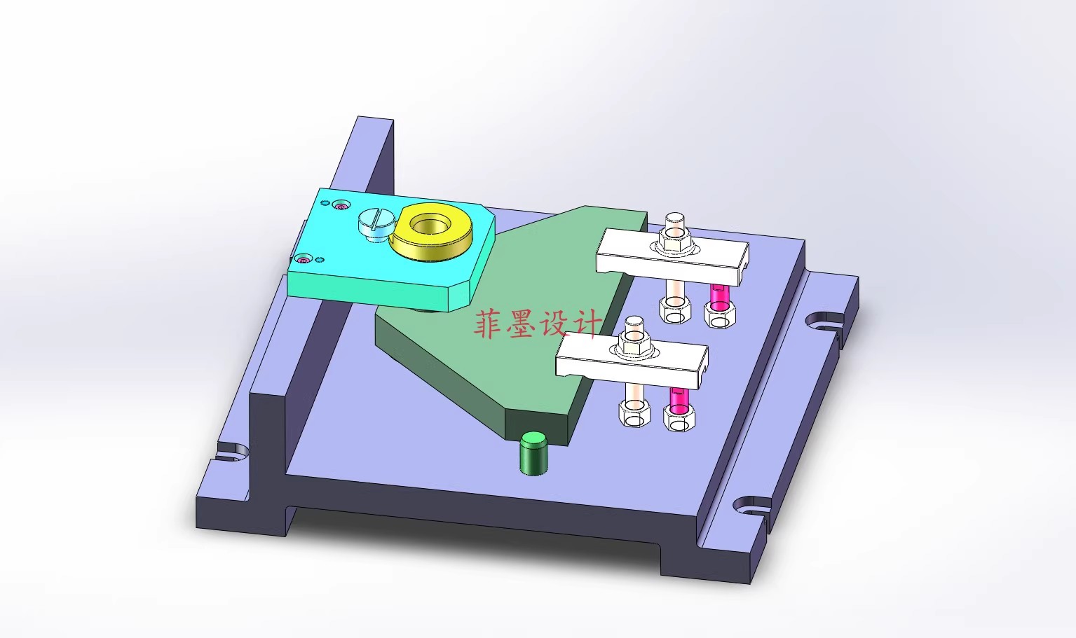 M9004-联板加工工艺及钻24孔夹具设计【含SW三维图】