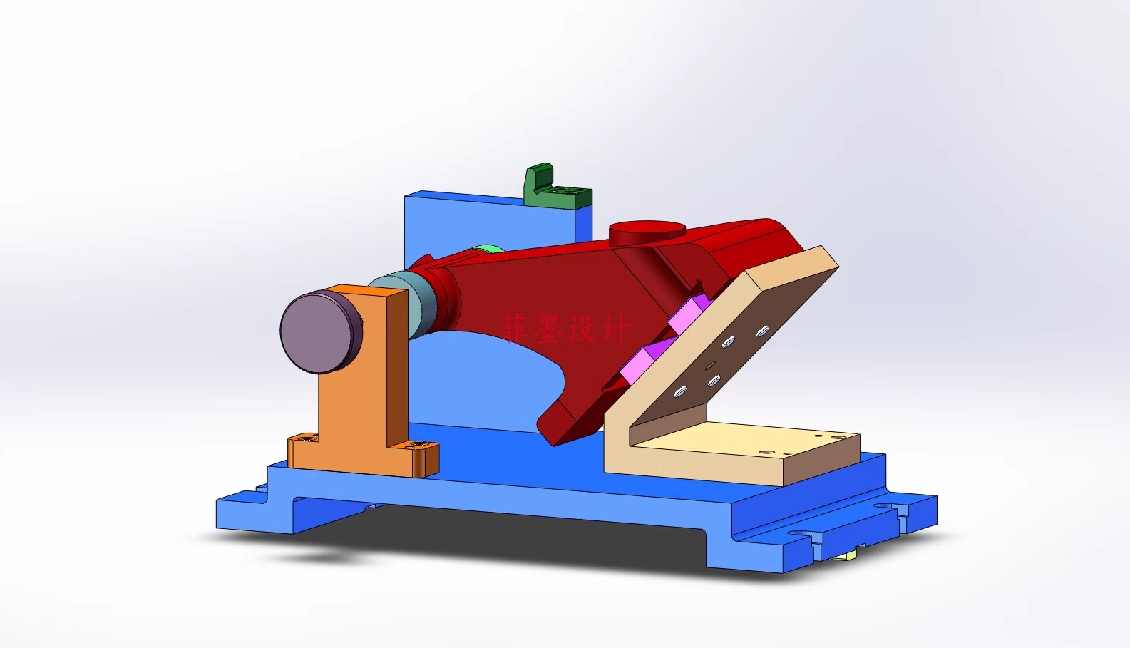 M9008-尾座体加工工艺及铣圆柱面夹具设计【含SW三维图】