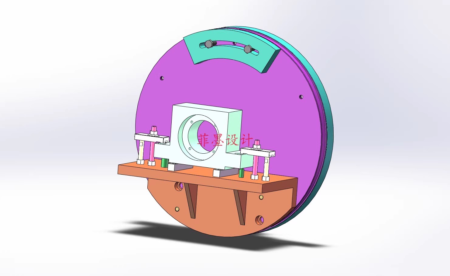 M9011-后支架加工工艺及车孔夹具设计【含SW三维图】