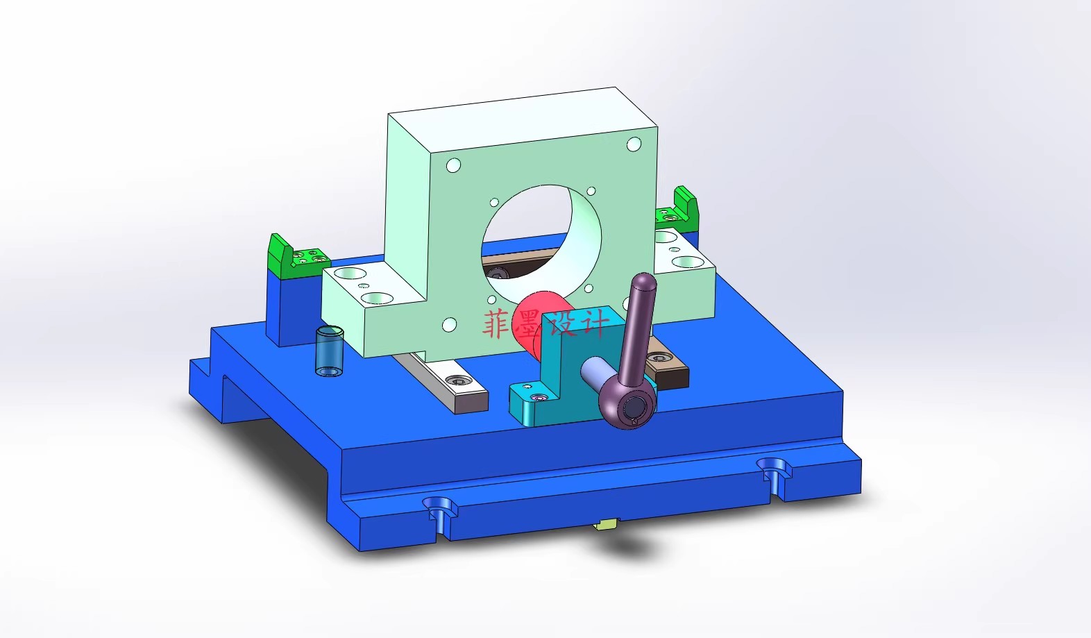 M9013-后支架加工工艺及铣凸台面夹具设计【含SW三维图】