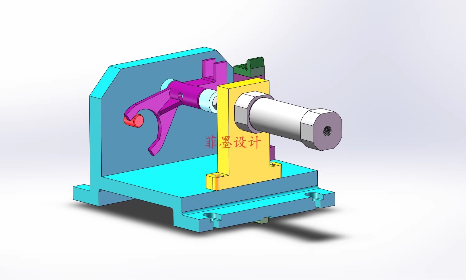M9017-快挡拨叉加工工艺及铣槽夹具设计-气动夹具【含SW三维图】