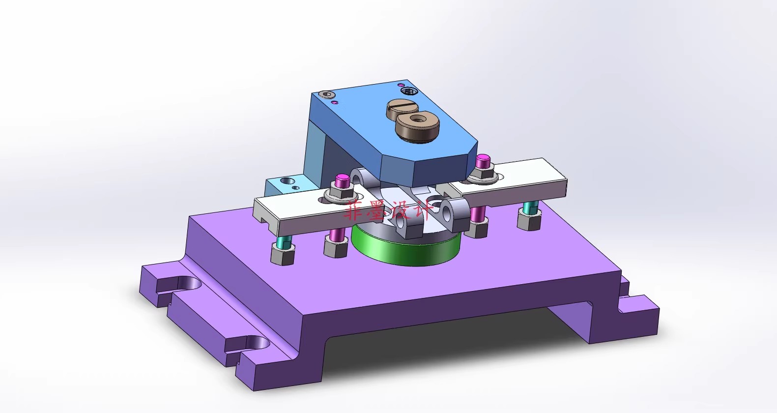 M9029-飞锤支架加工工艺及钻7孔夹具设计【含SW三维图】