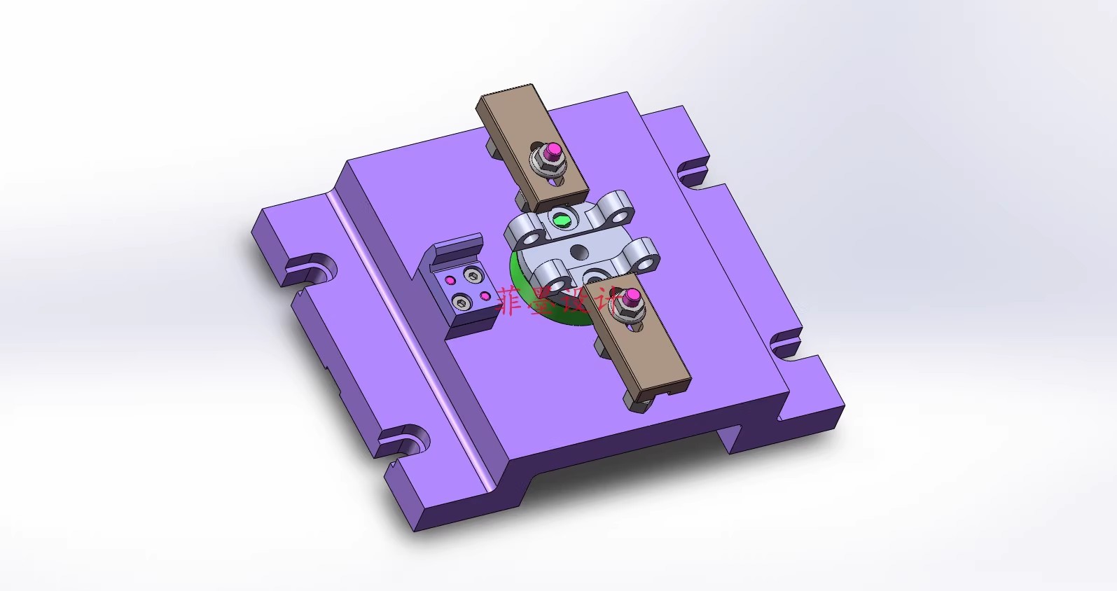 M9030-飞锤支架加工工艺及铣14槽夹具设计【含SW三维图】