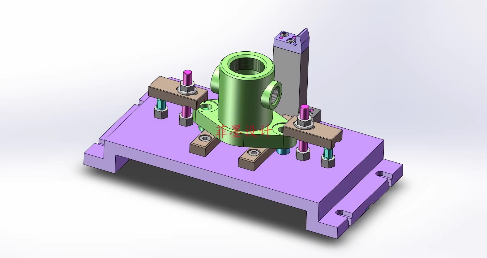 M9037-泵体加工工艺及铣顶面夹具设计【含SW三维图】