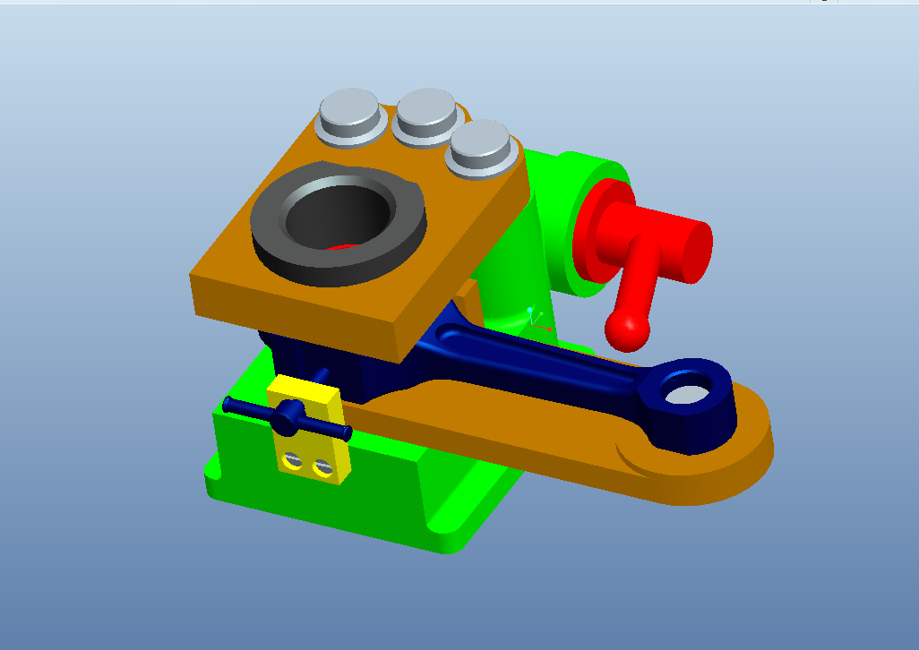 K1714-发动机连杆切削加工夹具设计-大头孔粗加工[重点夹具]含Proe三维图【孔距330】
