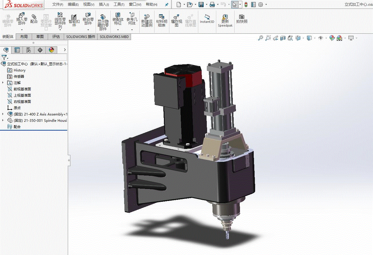 Z1416-立式加工中心主轴传动系统设计【含SW三维图】