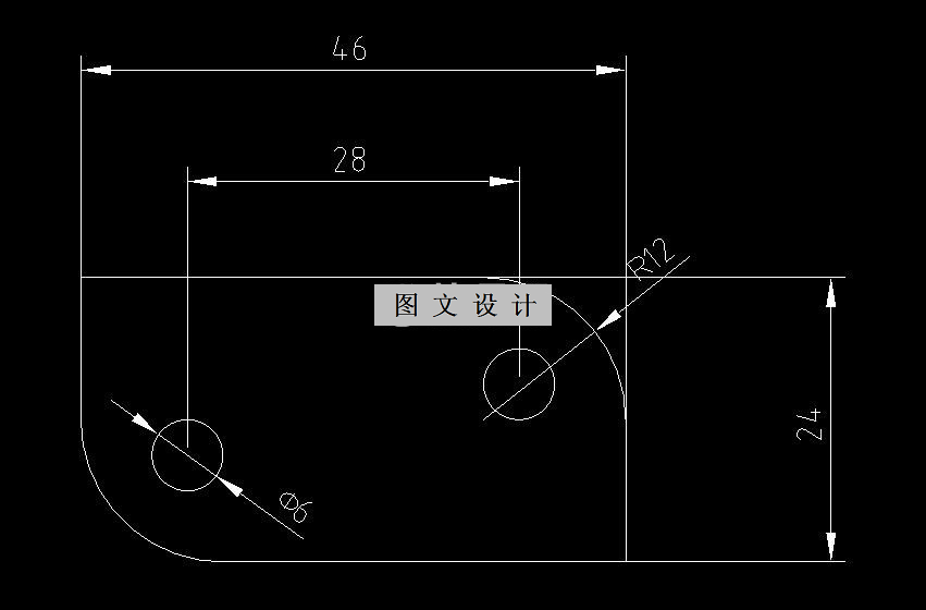 RT112- 圆弧双孔垫片冲压工艺及模具设计-长46