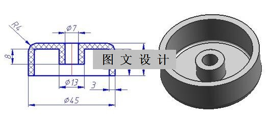 N1962-圆盖注塑模设计-长45