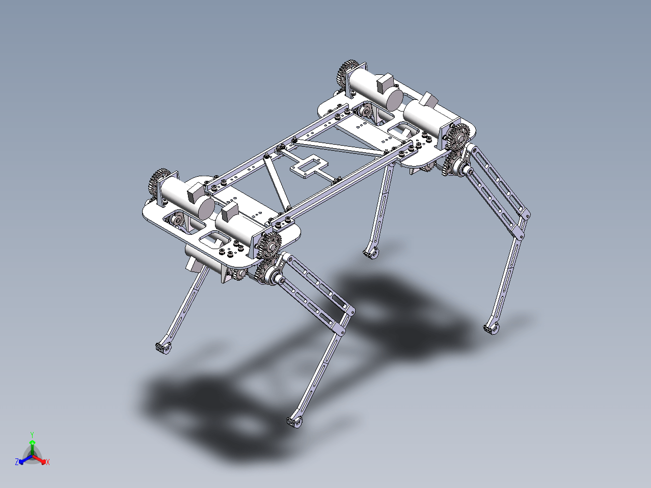 N2125-四足机器人机构及其控制系统的设计【含SW三维图】