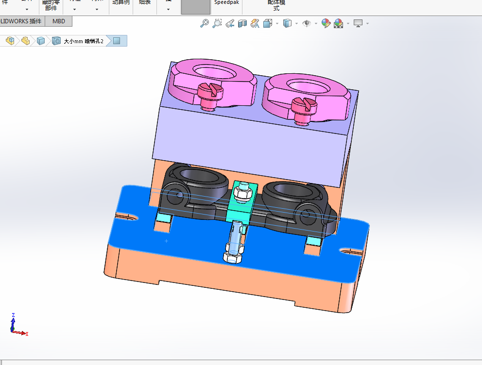 K1798-前钢板弹簧吊耳工艺及钻25孔夹具设计【含SW三维图】