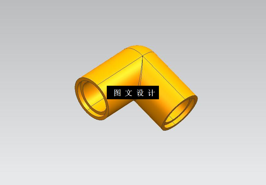 N3595-D34塑料90°弯头注塑模具设计【含UG三维图】