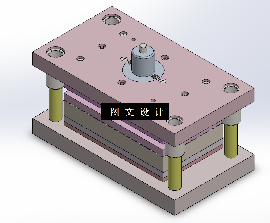 KF133-门锁板落料拉深冲孔模设计【含SW三维图】