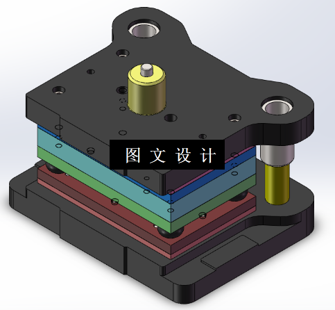 KF350-电极板复合模设计【含SW三维图】