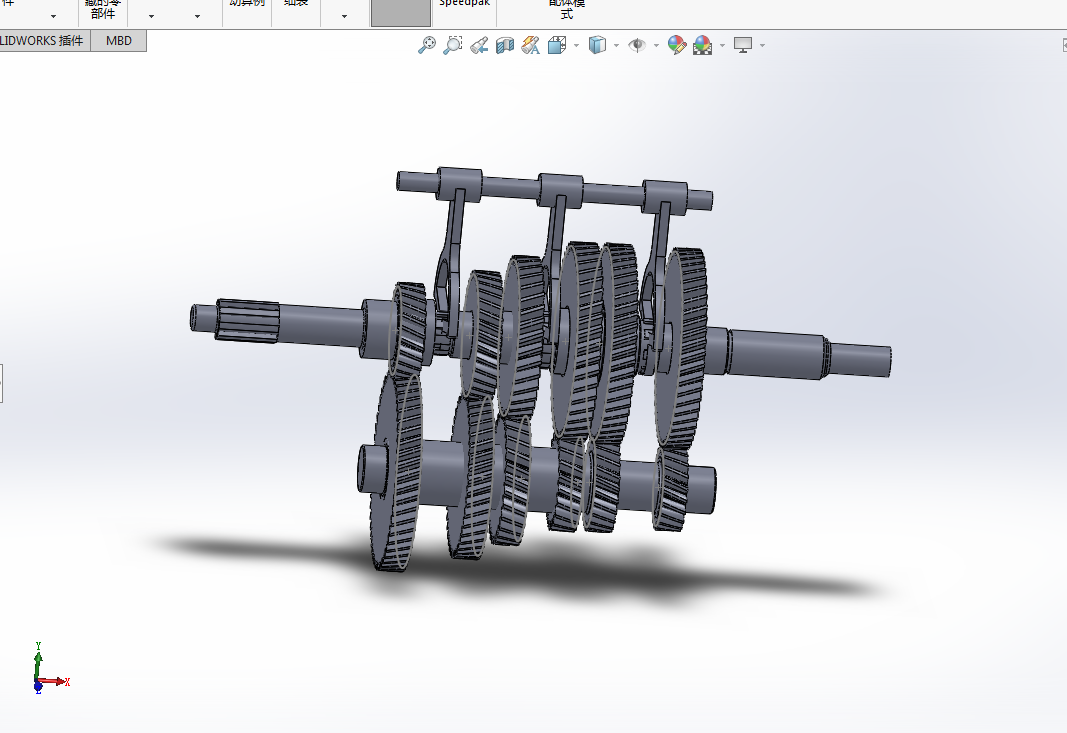 Z767-轻型货车三轴五档变速器设计【含SW三维图】