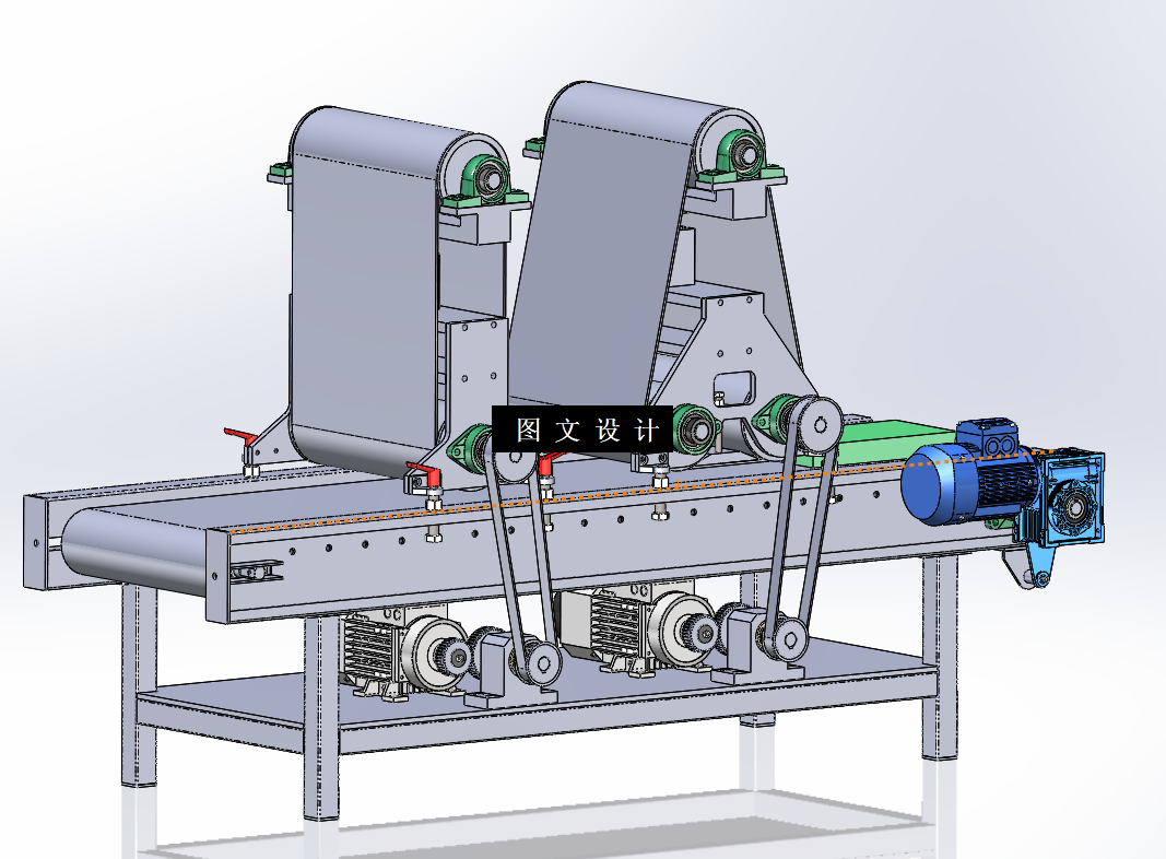 N3838-砂带磨光机设计 【含SW三维图】