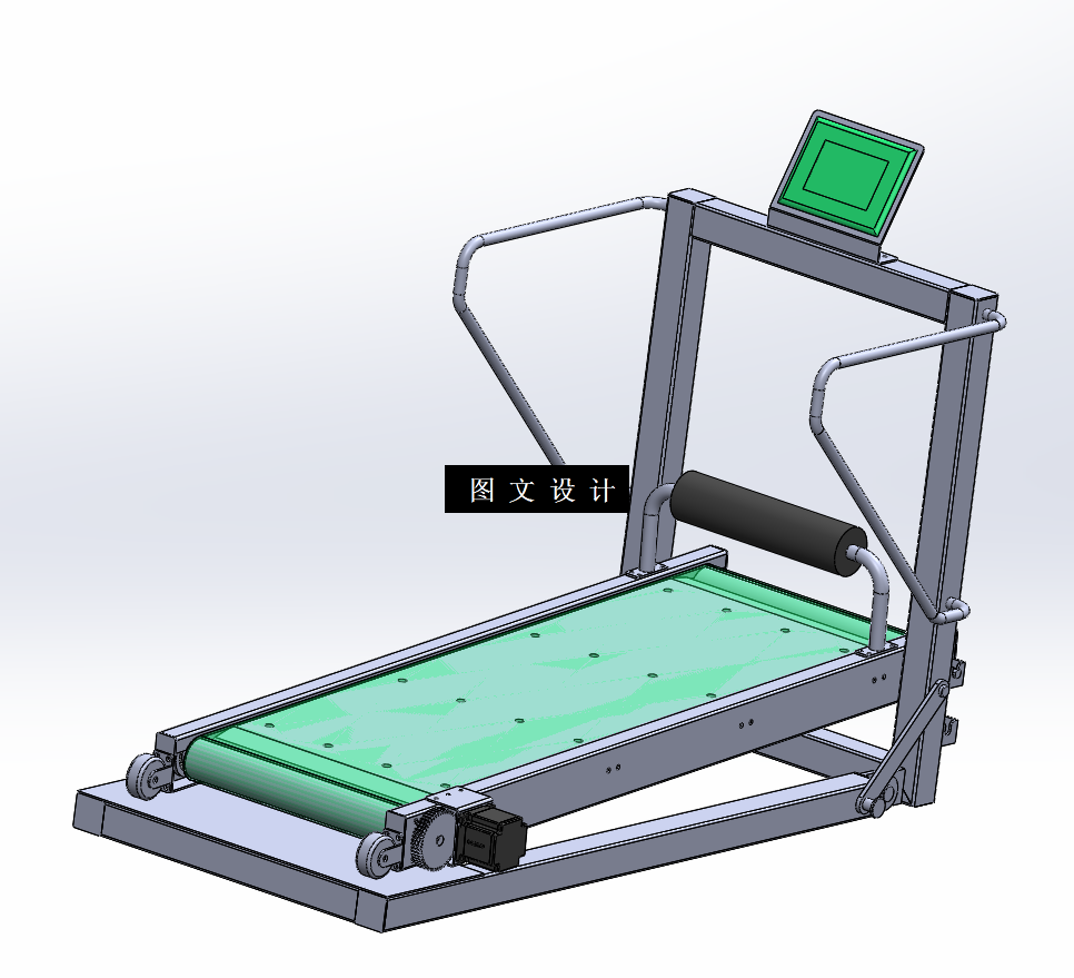 N3870-家用多功能跑步机设计【含SW三维图】