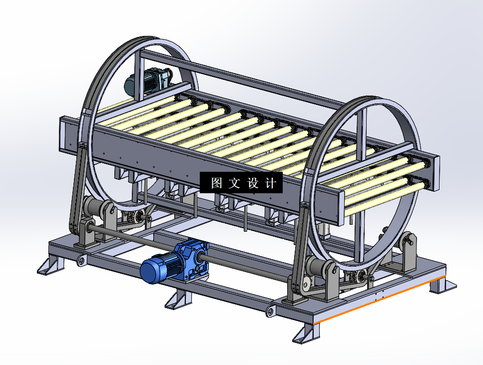 N3876-180度翻转机设计【含SW三维图】