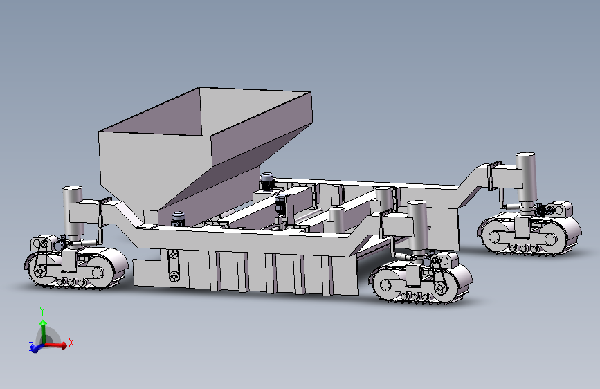N3883-电驱动四履带水泥混凝土滑模摊铺机设计【含SW三维图】